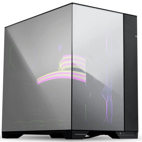 Lian Li O11 Vision ATX Mid Tower Gaming Case Chrome (No Fans Included) - Anigma